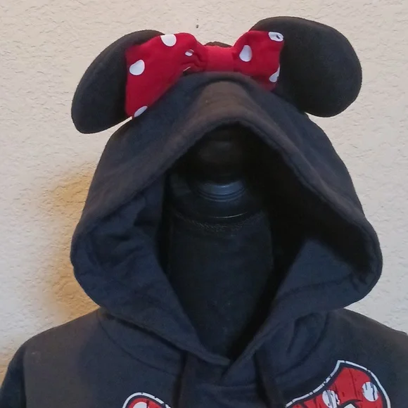 Disney Parks Minnie Mouse Hoodie With Ears Size Medium - Picture 4 of 9